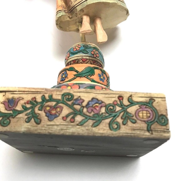 Angel Hallelujah Figurine Luke 2:10 Looks Like Carved Wood Resin - Picture 6 of 12